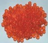 200 4x6mm Transparent Orange Acrylic Crow Beads